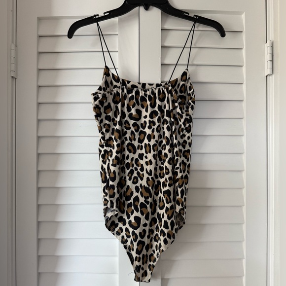 Gaze Leopard Print Body Suit Size M - Picture 2 of 4